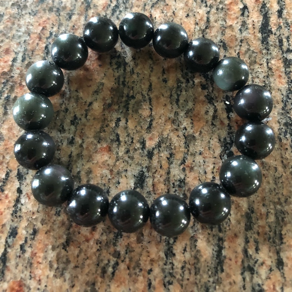 Rainbow obsidian bracelet